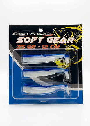 Набор из 3 силиконовых рыболовных приманок 12см expert predator soft gear 25 gr приманки для ловли хищной рыбы