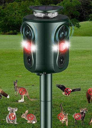 Ультразвуковий сонячний відлякувач тварин bulage animal repeller qcq0526-de-a01 садовий електронний відлякувач тварин