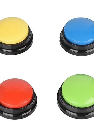 4 шт. кнопки для дрессировки собак communication button answer buzzers набор звуковых кнопок для общения с собаками
