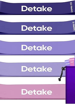 5 шт. комплект фитнес резинок detake exercise bands/short pb902-mc резинка-эспандер для упражнений, 5 степеней сопротивления