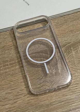 Прозрачный чехол на iphone air ударозащищенный магнитный magsafe white thin