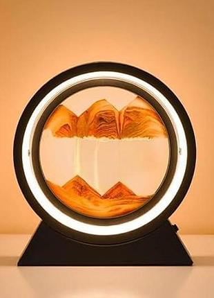 Светодиодная настольная лампа ulikey art led lamp 3d светильник с сыпучим песком и 3 режимами освещения