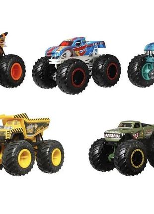 Набір машинок hot wheels monster trucks jff65 5 монстр-траків