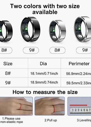 Смарт-кільце 8 розміру smart ring with air gesture control смарт-кільце з керуванням жестами для відстеження здоров'я 4