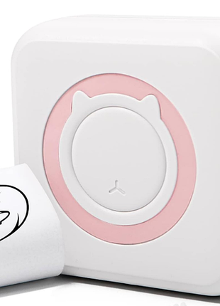 Мініпринтер portable mini printer bt instant printing 15 бездротовий bluetooth термопринтер без чорнила