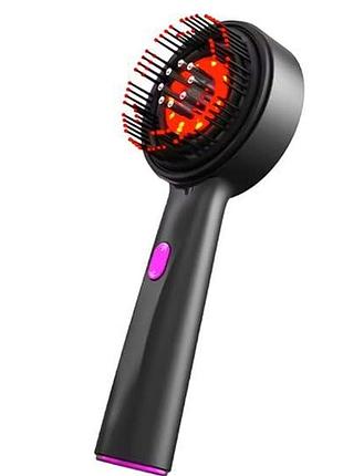 Електричний масажер-гребінець 2 в 1 scalp massage comb бездротовий масажер для голови з аплікатором оливи