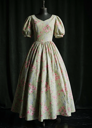 Винтажное коттоновое миди платье laura ashley