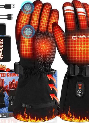 Рукавички з підігрівом multper heated gloves rps-026 — l електричні рукавички з трьома рівнями нагрівання з акумуляторами