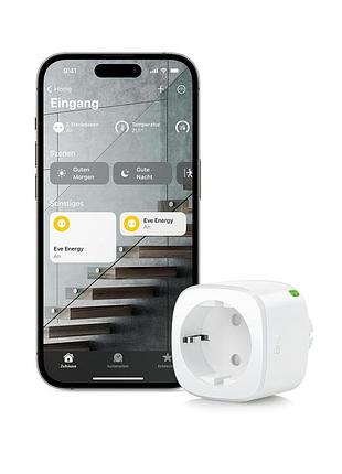 Розумна розетка eve energy smart socket 20ebo8301 розетка для керування електрикою через смартфон