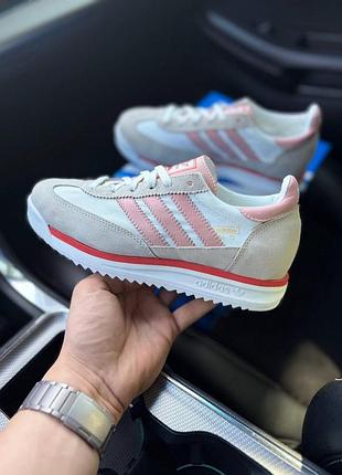 Женские кроссовки adidas originals sl 72 белые текстиль весенние осенние 39-24.5см (b)