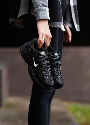 Кроссовки nike p-6000 gore-tex black white 9