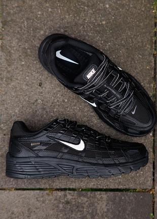Кроссовки nike p-6000 gore-tex black white 2