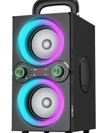 Портативная bluetooth колонка 80w tpbeat tp-ba-02 беспроводной стерео динамик с подсветкой