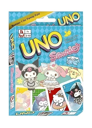 Настольная игра карты uno уно sanrio friends hello kitty, kuromi, my melody, cinnamoroll