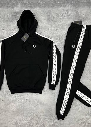 Мужской спортивный костюм fred perry черный xxl