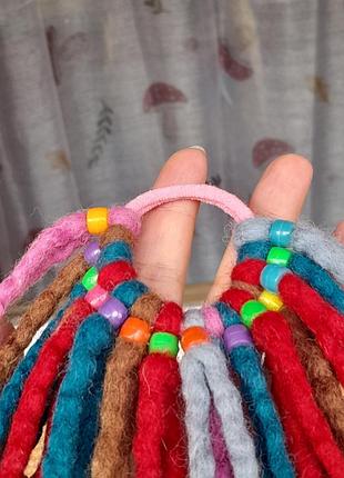 Оригінальна резинка для волосся з дредами 🌈 хіпі хіпі бохо етно 6