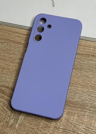 Силиконовый чехол на samsung galaxy a25, бузковый противоударный с защитой камеры и микрофиброй