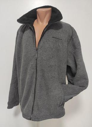 Чоловіча якісна флісова куртка на хутрі xl/xxl ог 132см