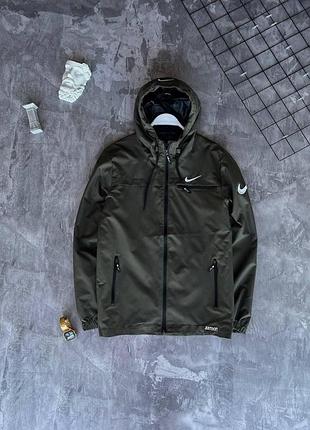 Мужская ветровка nike хаки куртка найк из плащевки весення осенняя l (b)