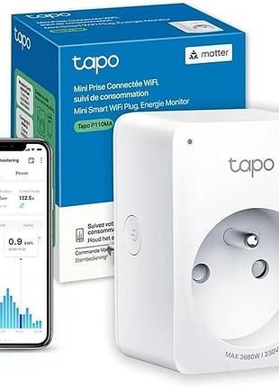 Розумна розетка tapo p110ma розетка з під'єднанням через wi-fi та моніторингове споживання 16 а