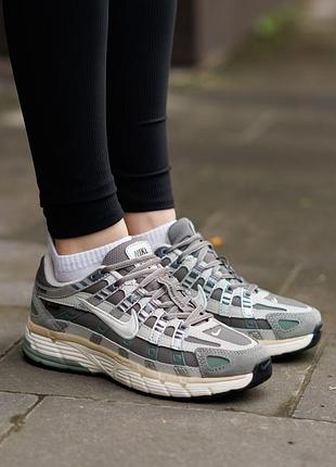 Кроссовки nike p-6000 gore-tex ligth grey green