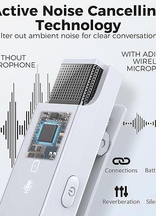 Петличный микрофон adiupul wireless lavalier microphone s15 профессиональный беспроводной петличный микрофон 2