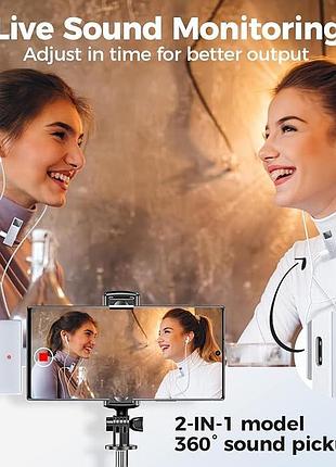 Петличный микрофон adiupul wireless lavalier microphone s15 профессиональный беспроводной петличный микрофон 7