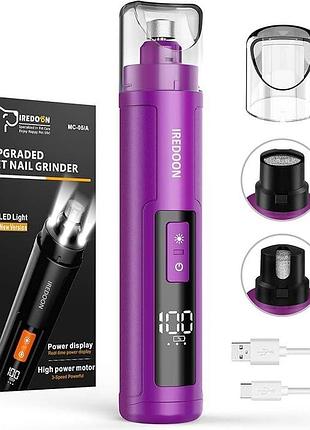 Тример для когтей животных iredoon upgraded pet nail grinder mc-05/a электрическая машинка для стрижки когтей