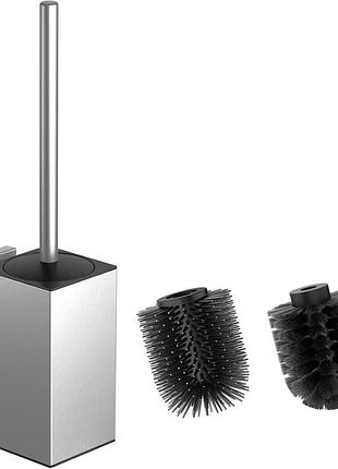 Силиконовая щетка для унитаза с держателем wavewo toilet brush набор из 2 насадок и держателя