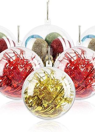 29 шт. набір прозорих куль для рукоділля 8 см decoration transparent ball пластикові прозорі кулі для рукоділля