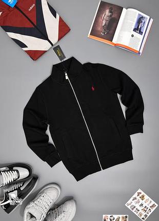 Кардиган polo full zip стойка, чорний xl