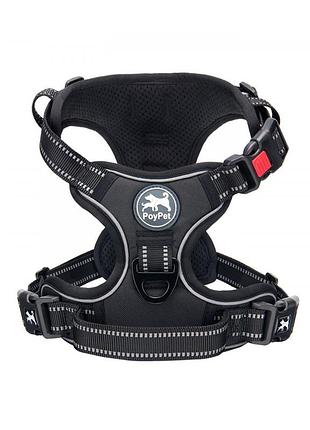 Шлейка для собак без тяги м размер poypet dog harness 11302 регулируемый мягкий жилет для домашних животных