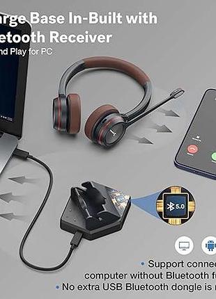Bluetooth гарнітура для офісу mairdi wireless communication headset m891dbtvc гарнітура з мікрофоном 2