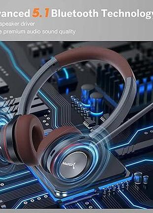 Bluetooth гарнітура для офісу mairdi wireless communication headset m891dbtvc гарнітура з мікрофоном 5