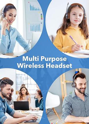 Bluetooth гарнітура для офісу mairdi wireless communication headset m891dbtvc гарнітура з мікрофоном 6