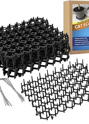 Набір з 12 захисних матів від котів 24х15 см anti-cat spiked plant protection шипований мат для відлякування кішок
