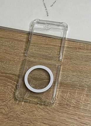 Чехол на samsung galaxy flip 6 с magsafe, прозрачный tpu clear case