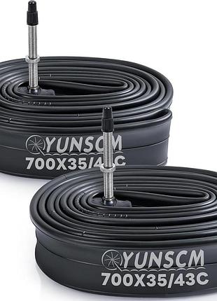 2 шт. велосипедна камера 700x35c/43c fv48 35/43-622 yunscm комплект змінних велосипедних камер