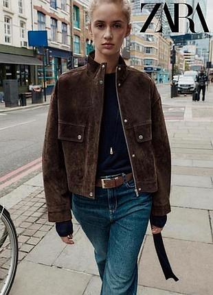 Zara куртка замшевая