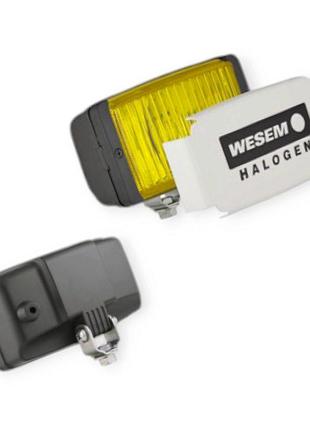 Фара протитуманна прямокутна 138х78мм h3 12-24в 70w кришка жовта wesem