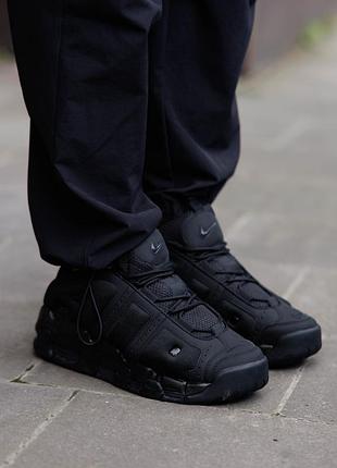 Кросівки чоловічі nike air more uptempo low black 5