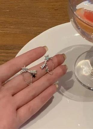 Сережки з підвіскою зіркове небо