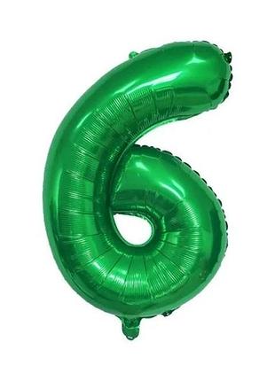 Фольгована кулька 75 см цифра 6