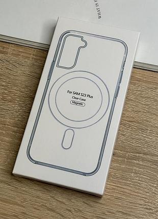 Чехол на samsung galaxy s23 plus с magsafe, прозрачный tpu clear case