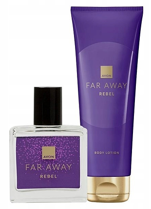 Парфюм - косметический набор avon far away rebel, 30 мл + 125 мл