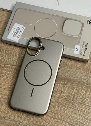 Чохол для iphone 17, платиново-золотий колір, slim plastic case, пластиковий