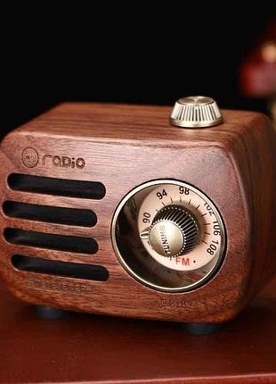 Портативная bluetooth-колонка radio r818 ретро-стиле со встроенным fm-радио