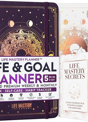 Планувальник життя а5 freedom mastery happy life mastery щоденник на 228 сторінок, планер блокнот