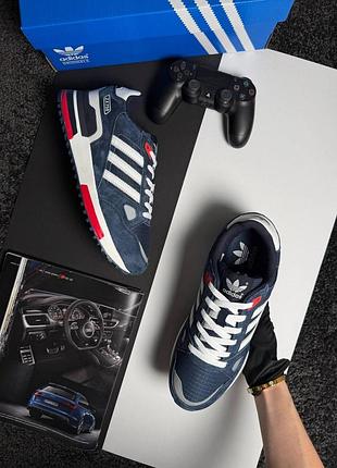 Мужские кроссовки adidas zx 750 navy red white
