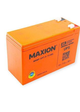 Акумулятор 12v 7a (150x65x95) sla промисловий maxion помаранчевий